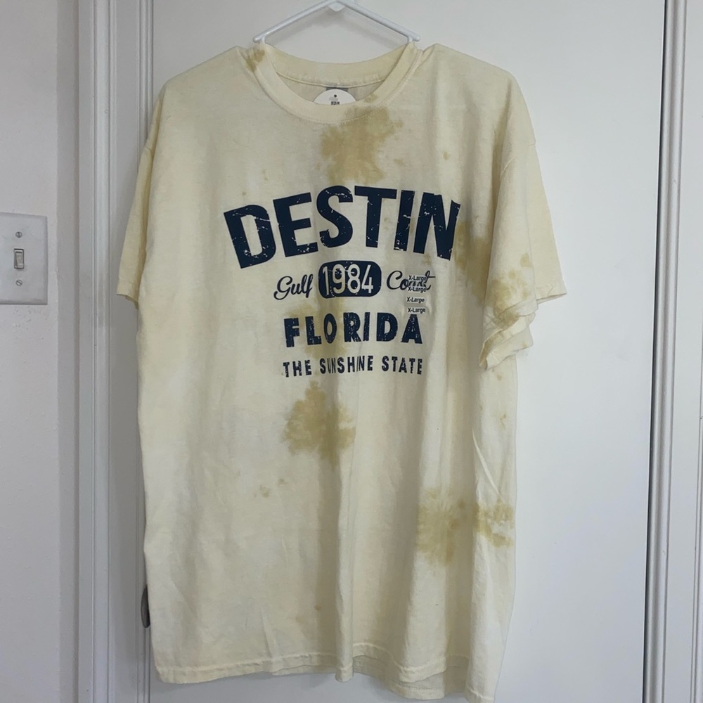 Gildan Yellow Destin Florida Tie Dye T-Shirt